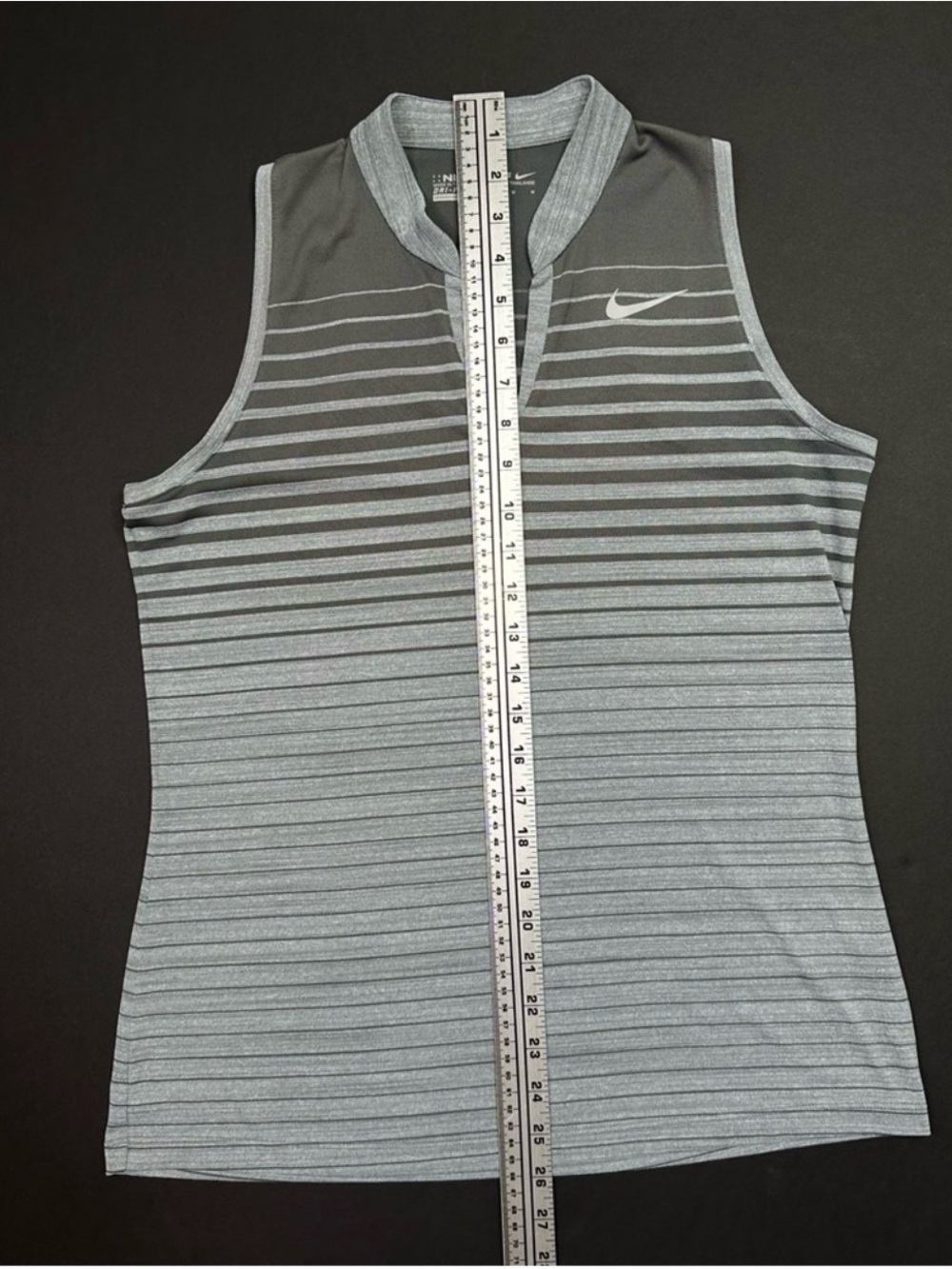 NIKE GOLF Dri-Fit Zonal Cooling Racerback Shirt Light and Dark Gray M - Picture 4 of 5